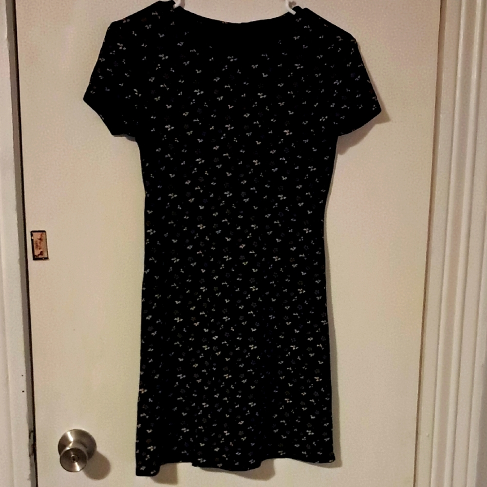 Late 90s Y2K vintage grunge floral print stretchy dress, adorable